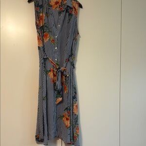 Shelby & Palmer Blue and Orange Sleeveless Sundress